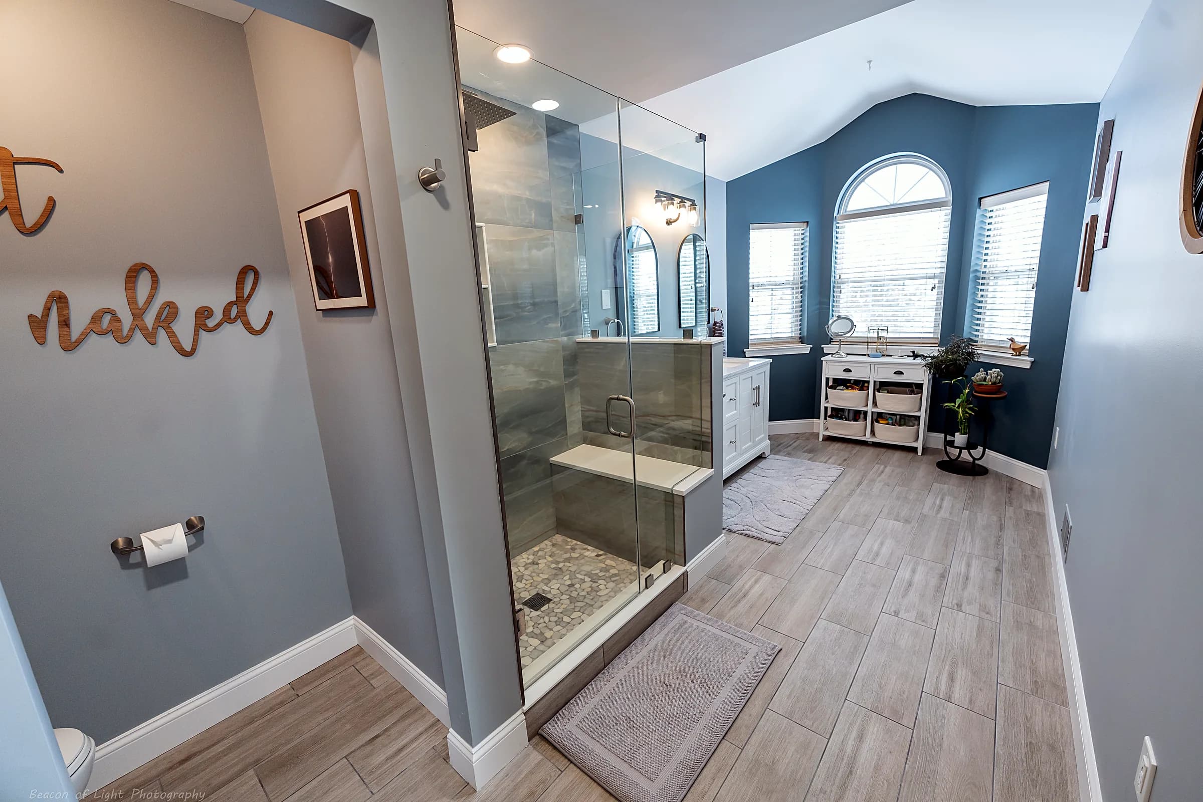 Dated master bath to calm spa suite