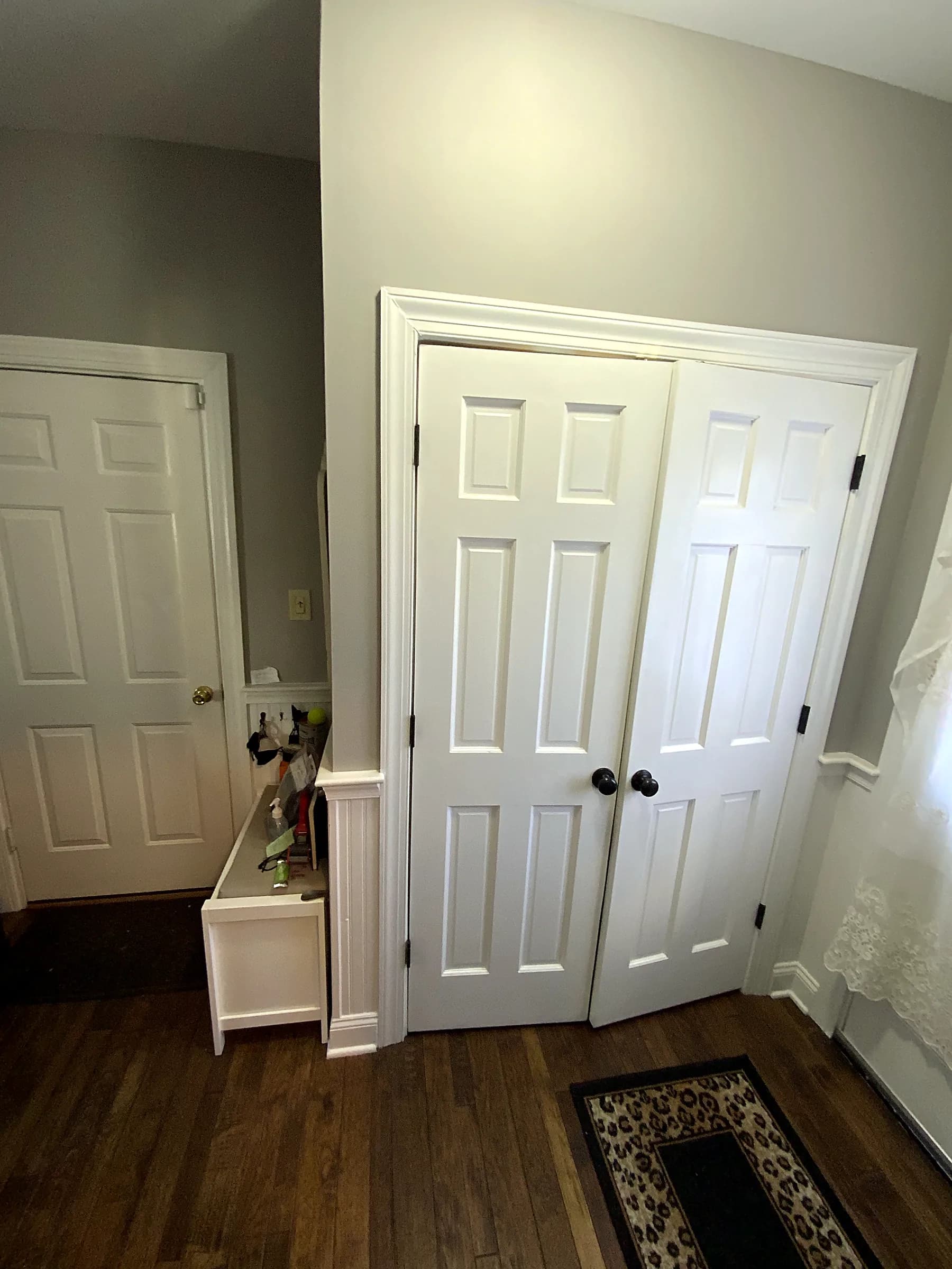 Laundry room makeover with built-ins — before